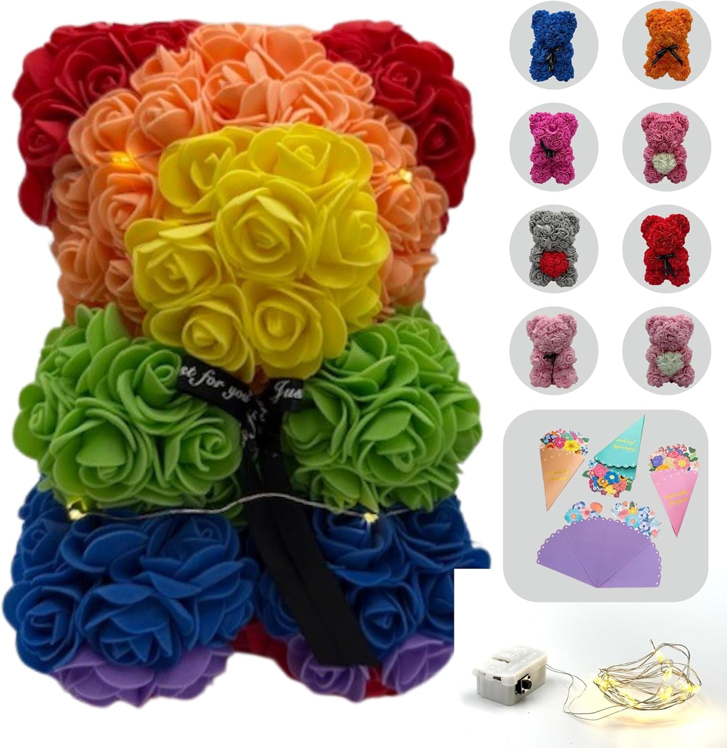 Rose Bear Gift for Women Birthday - Gifts for Mom, Wife, Girlfriend, Daughter, Grandma, for Her, Mom Birthday Gifts from Daughter, Womens Gifts